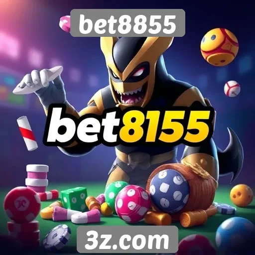 Variedade de jogos disponíveis na bet8855